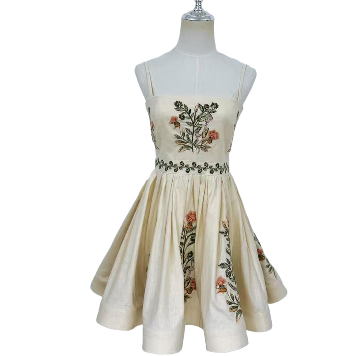 Bohemian Floral Embroidered Cotton Mini Dress - A-Line Style from China Suppliers & Factory