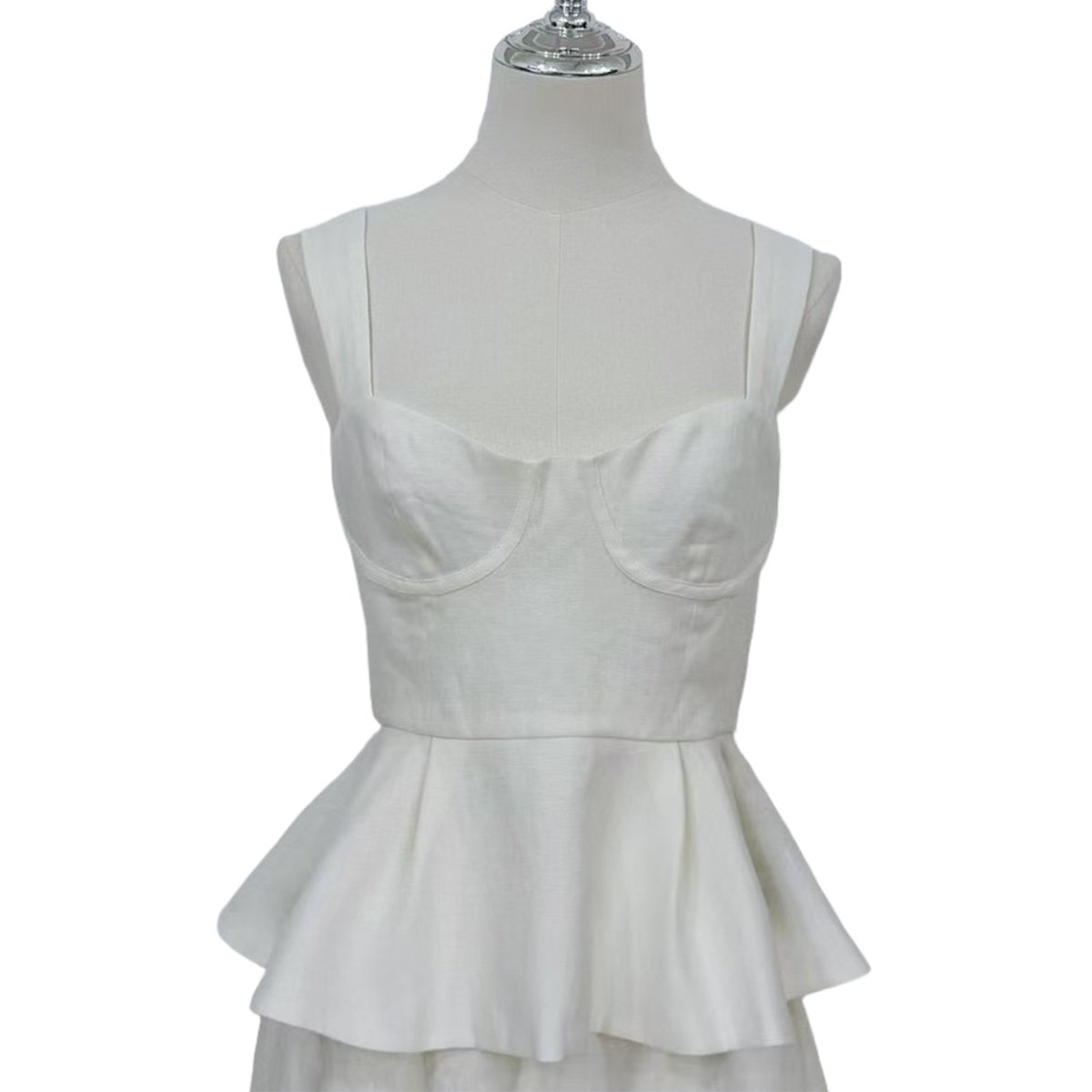 Ethereal Linen Peplum Top with Tiered Ruffle Hem | China Suppliers & Factory for Cottagecore & Resort Wear Essentials