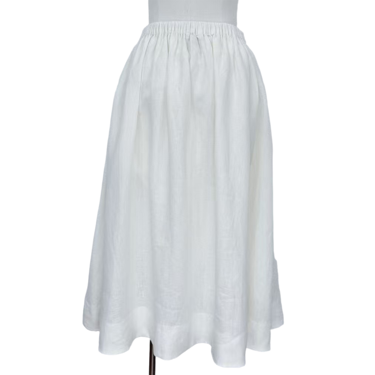 Effortless Linen Midi Skirt with Side Pockets | Sustainable A-Line Style by China Suppliers & Factory