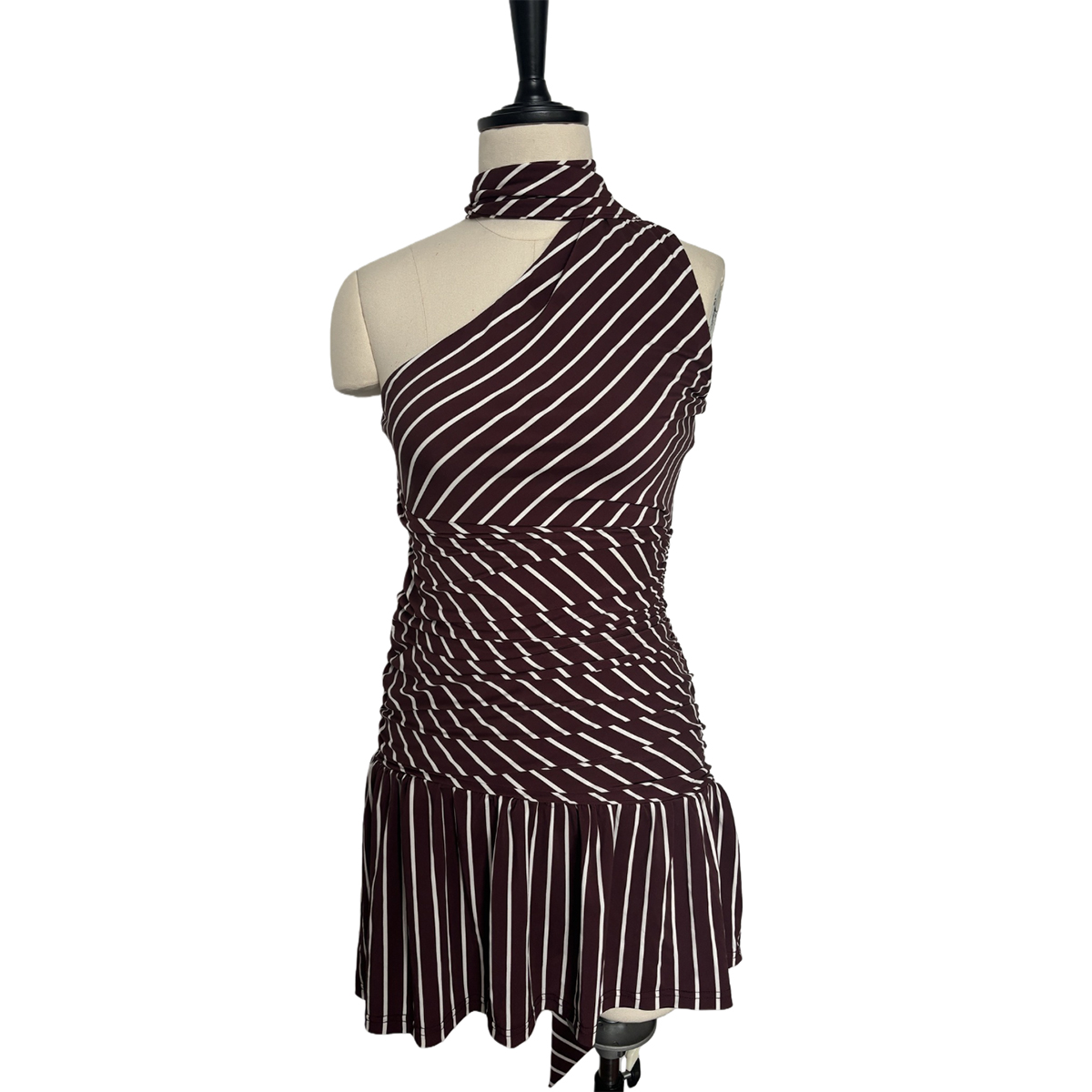 ​Eco-Chic Knit Dress with Detachable Scarf | Resort Wear & Special Occasion D...