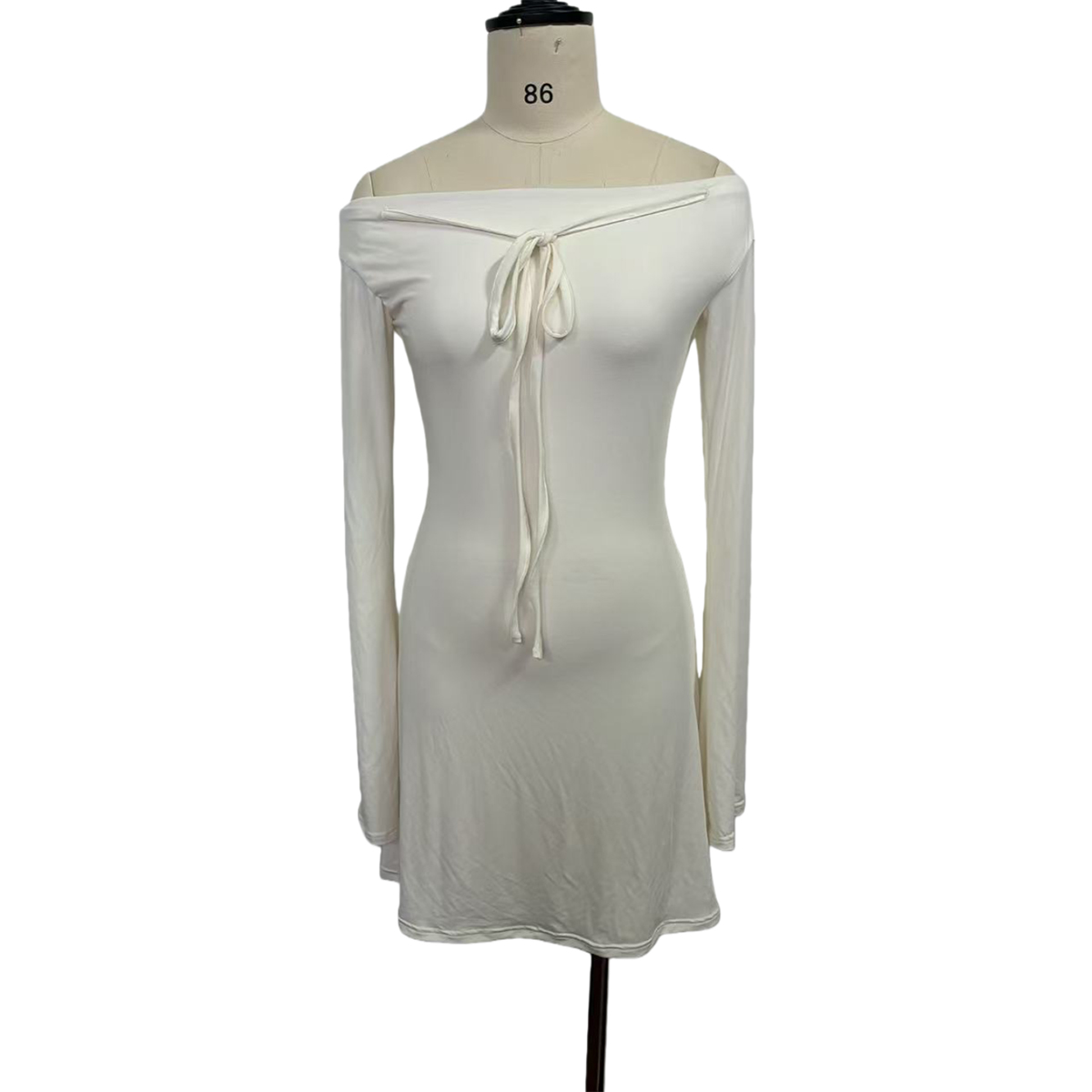Elegant Off-Shoulder Jersey Knit Dress for Cocktail Party