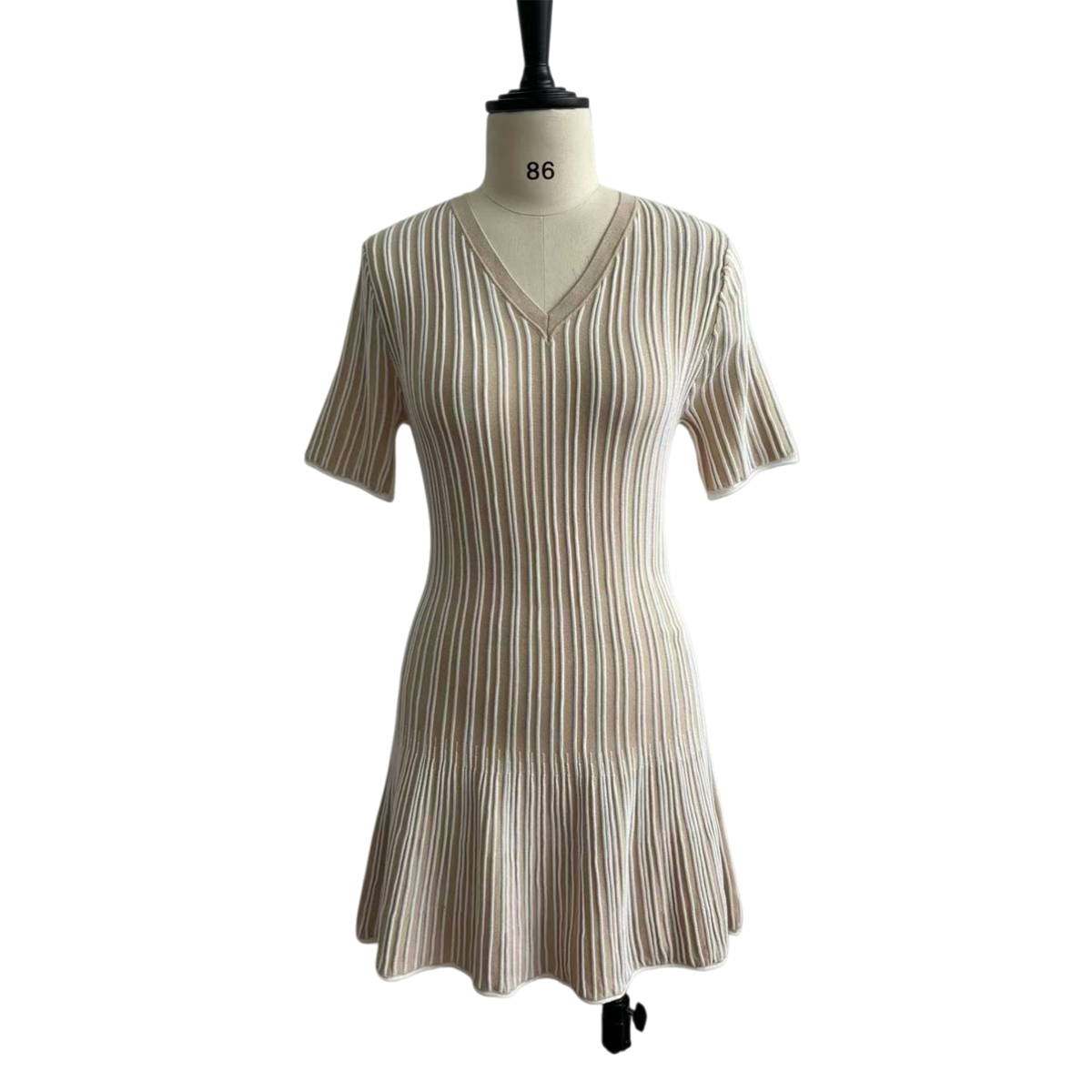Elegant Rib Knit Sweater Dress | Versatile Women's Jumper Dress | OEM/ODM