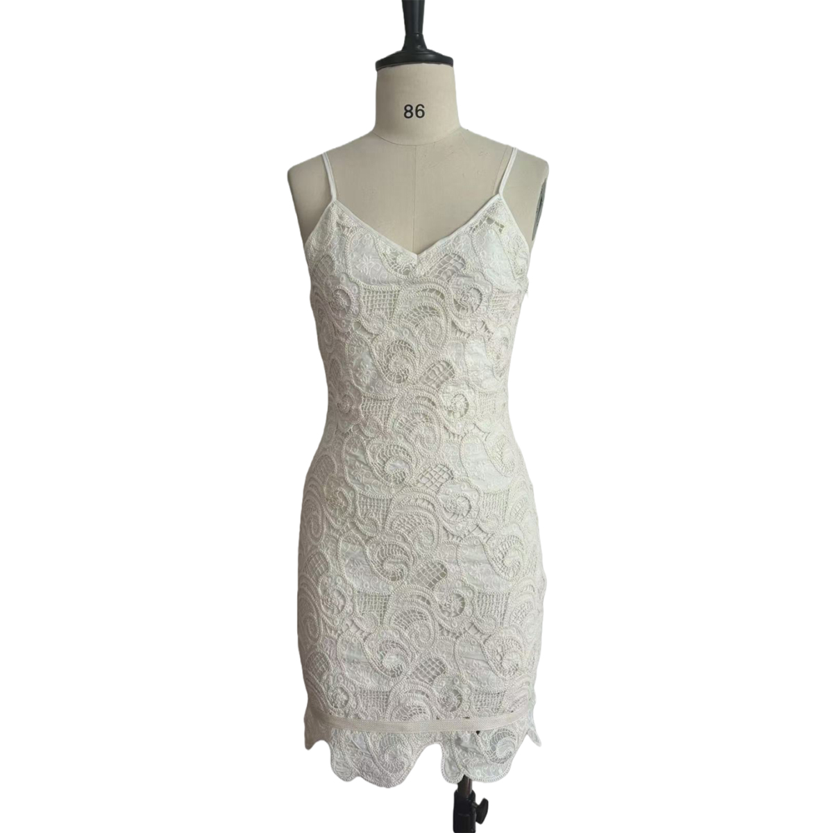 Elegant White Lace Mini Dress for Turkey Summer Season