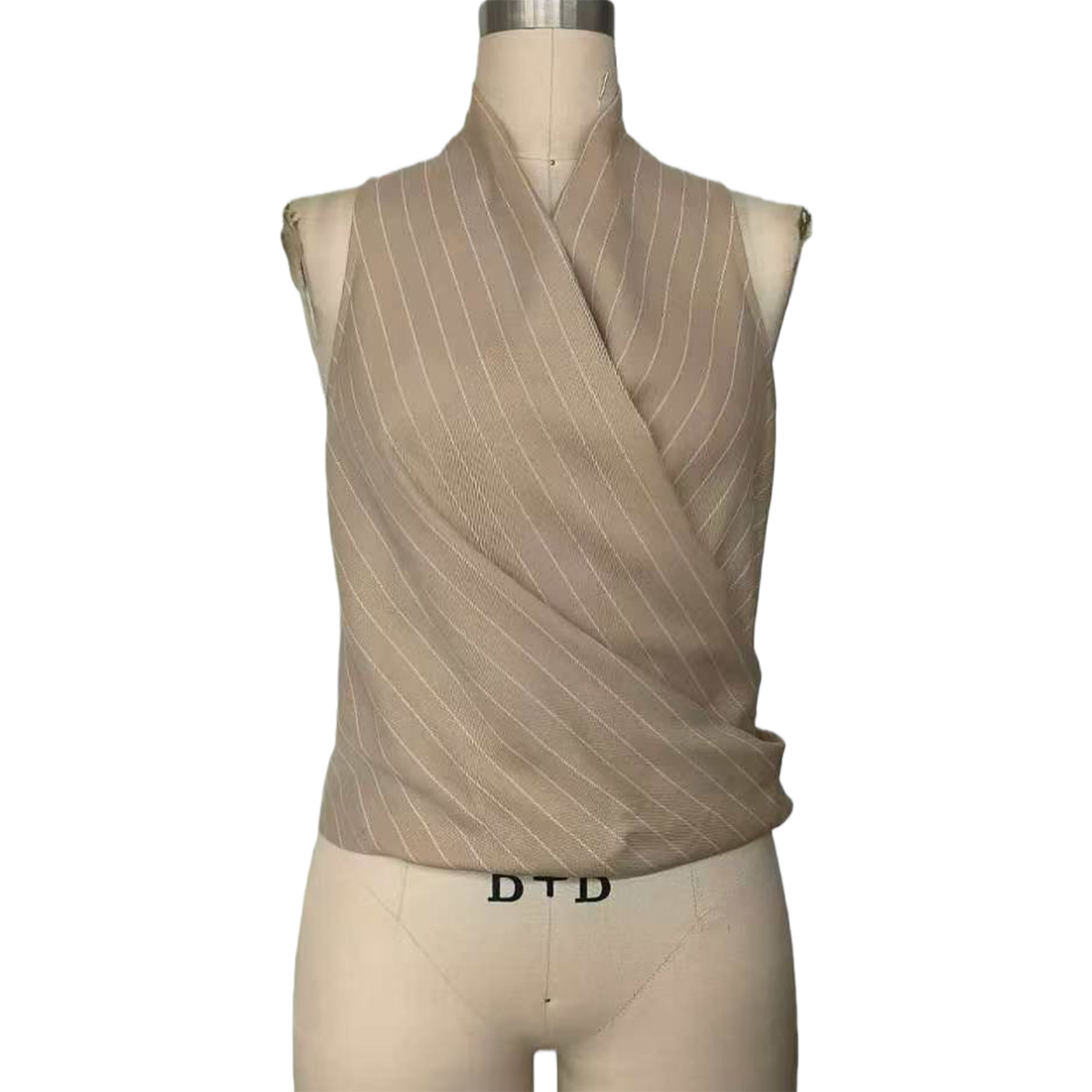Elegant Wrap-Front Sleeveless Top | Sustainable Resort Wear Essential | OEM/ODM​​