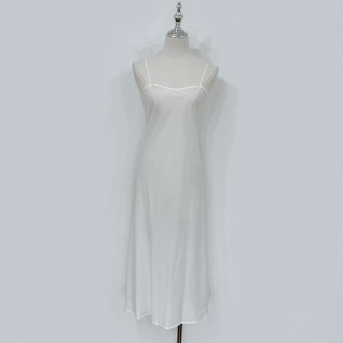 Ethereal White Organic Cotton Slip Dress Bohemian Wedding Guest & Resort Wear OEMODM (6).jpg