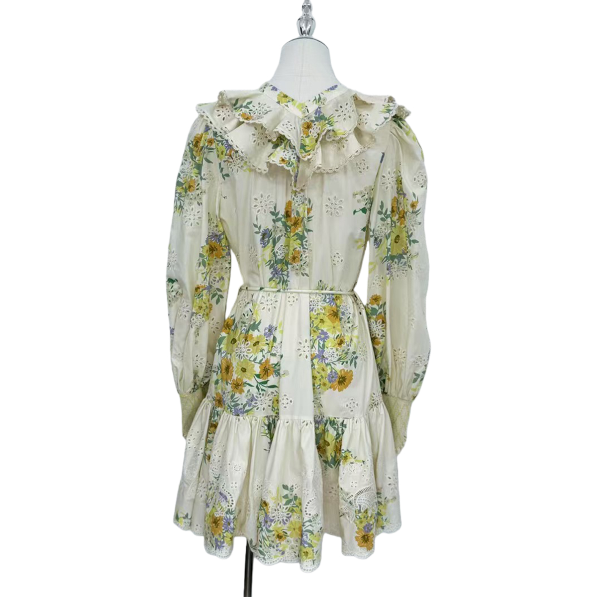 Ethereal Floral Mini Dress with Smocked Details Garden Party & Resort Wear OEMODM (2).jpg
