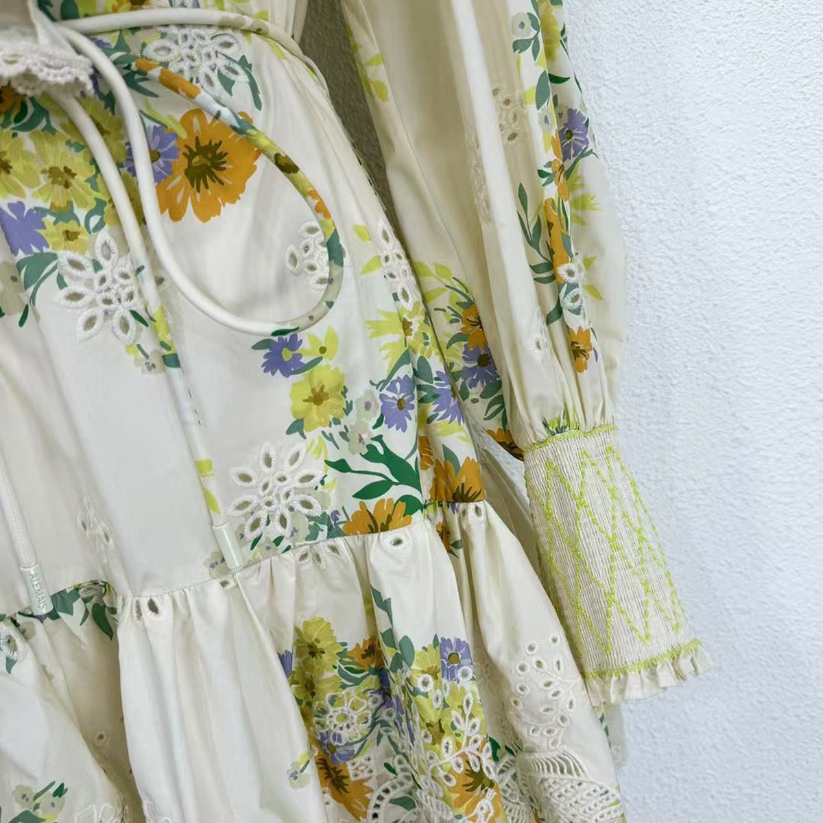 Ethereal Floral Mini Dress with Smocked Details Garden Party & Resort Wear OEMODM (5).jpg