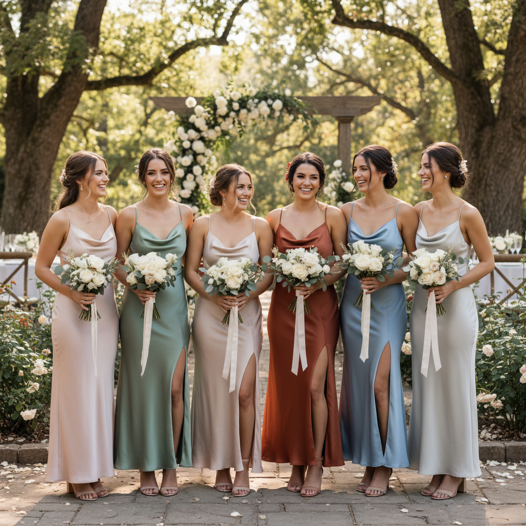 Slip Dresses For Bridesmaids And Wedding Parties