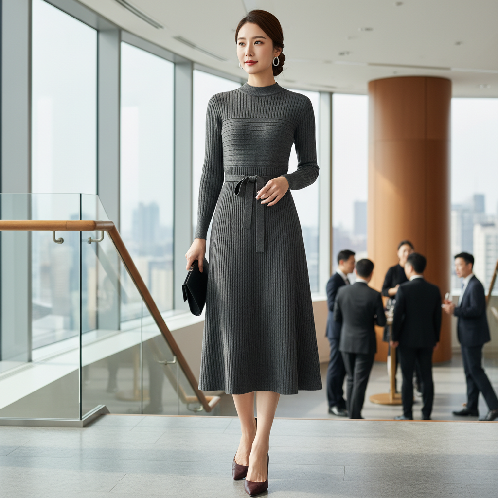 Ladies Knit Dress For Corporate Events And Professional Functions