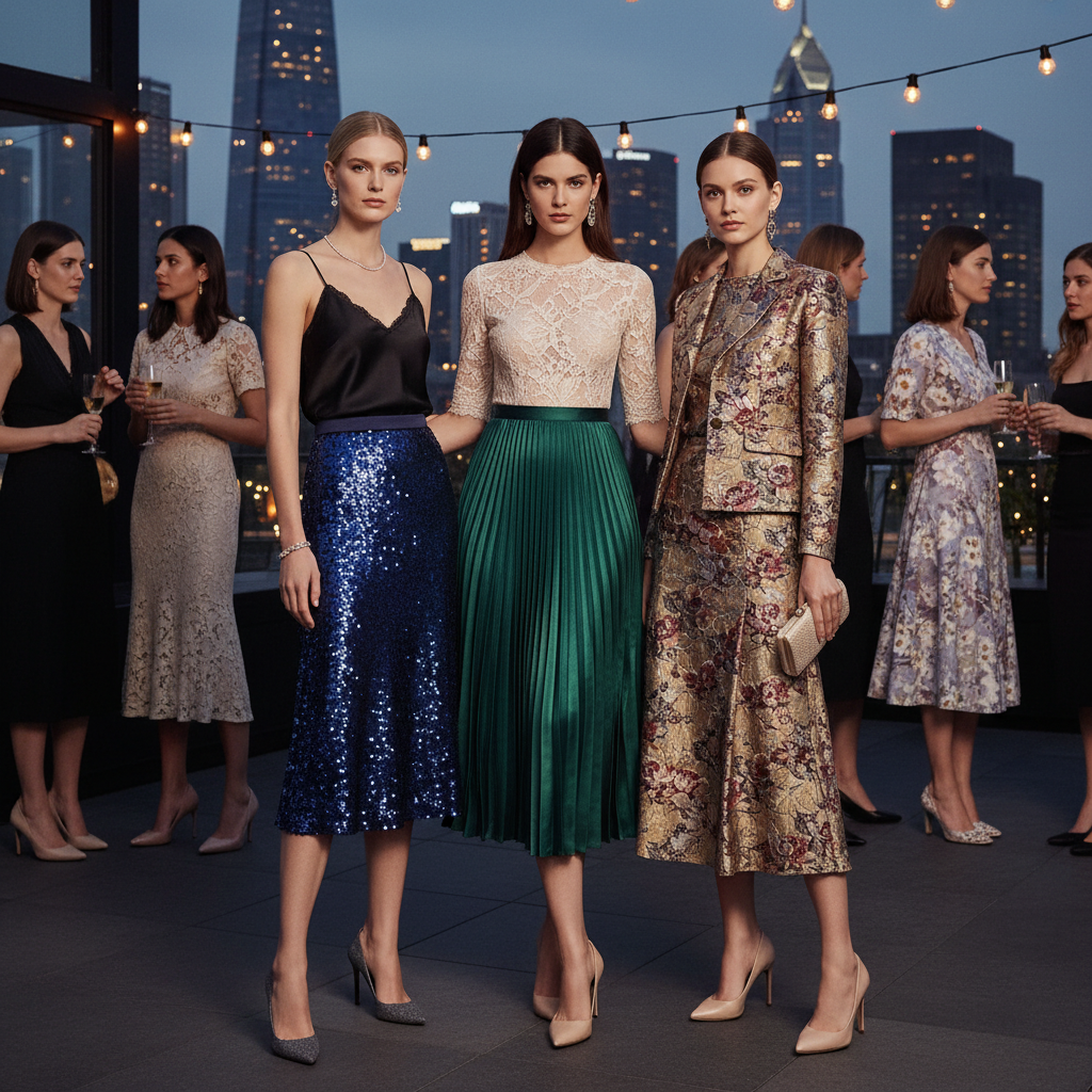 Midi Skirts For Cocktail Parties And Evening Socials