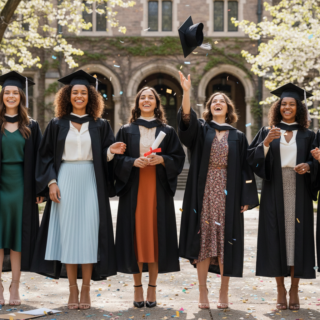 Midi Skirts For Graduation Ceremonies And Academic Milestones