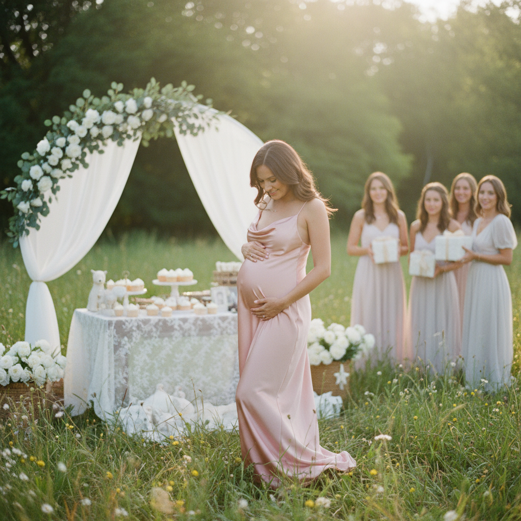 Slip Dresses For Maternity Photoshoots And Baby Showers