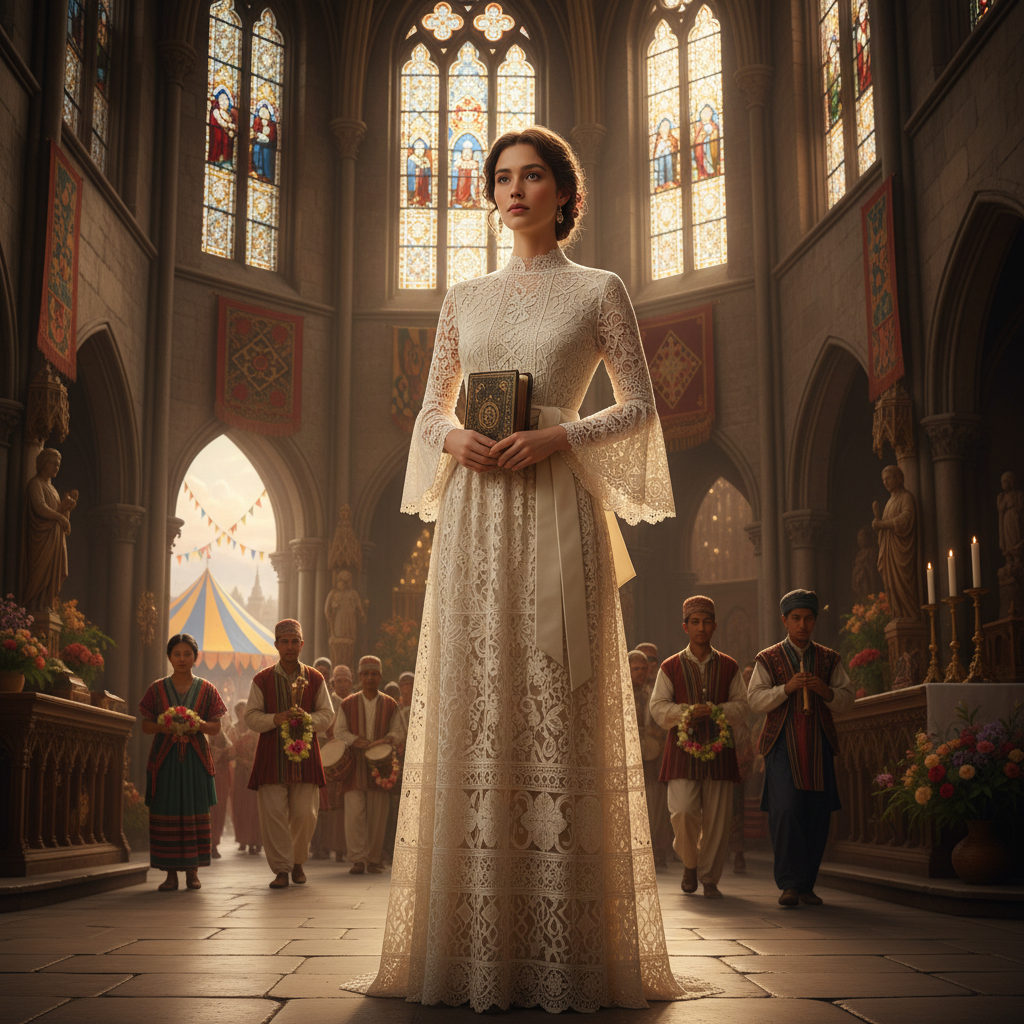 Lace Dress For Religious Ceremonies And Cultural Festivals