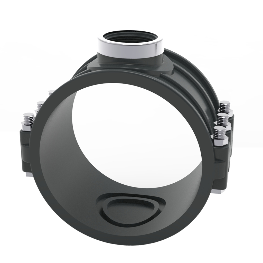 Single clamp saddle-Reinforcing ring  Bolts:6