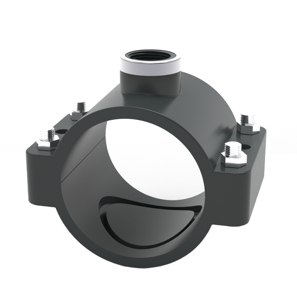 Single clamp saddle-Reinforcing ring  Bolts:4