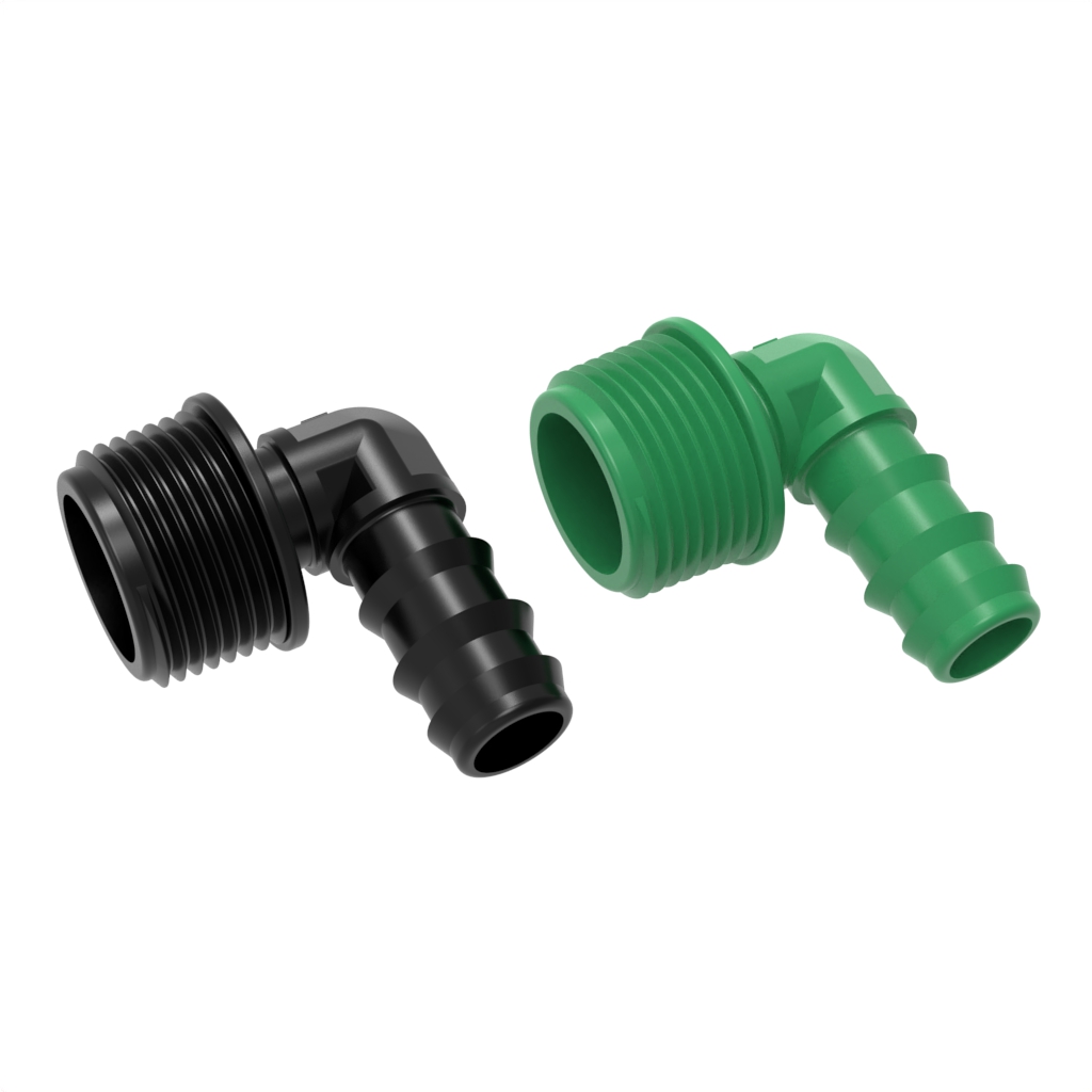 Threaded elbow barbed (PP/ABS)