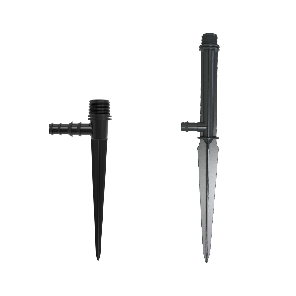 Barbed rod for sprinkler