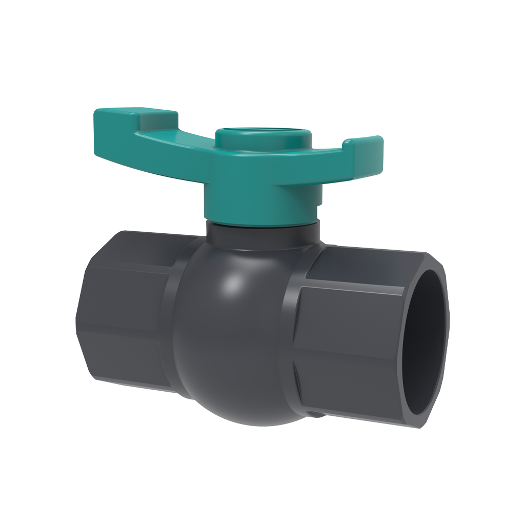 PVC Octagonal ball valve - Socket