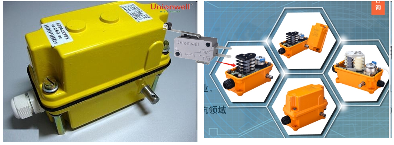 G5-SPDT-roller-lever-micro-switch-in-tower-crane-control-system