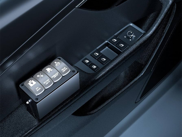 Application of rocker switch in automobile