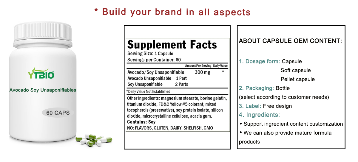 capsules d'avocat et de soja insaponifiables