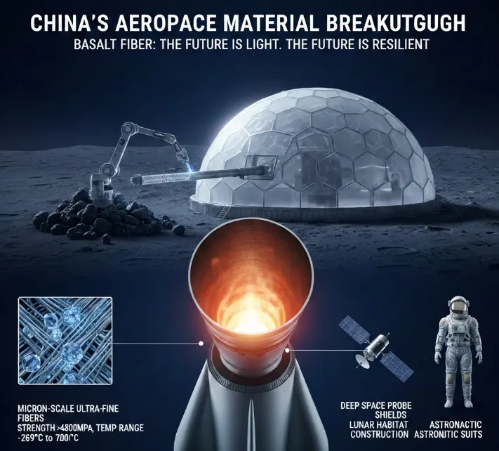 From Earth to Moon How China's Basalt Fiber Technology is Redefining Aerospace Light-Weighting