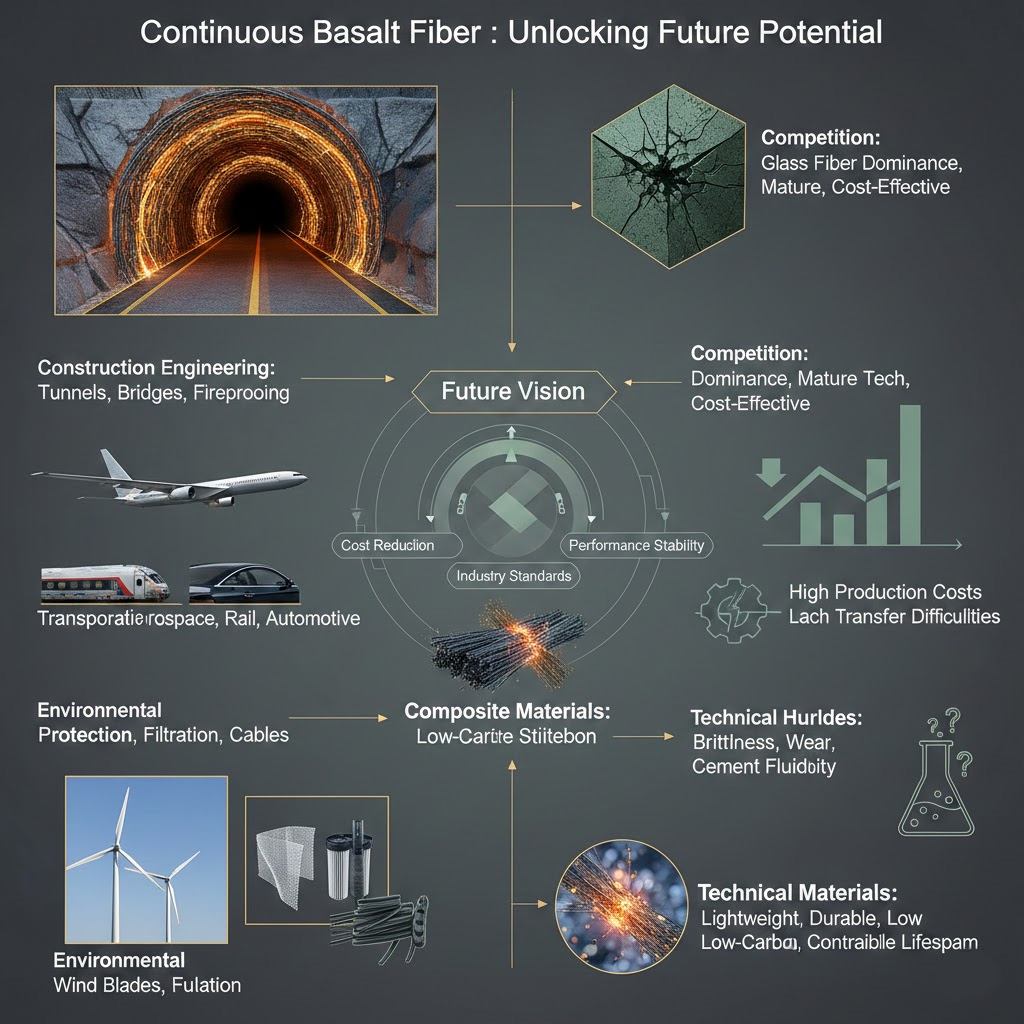 Development of application scenarios for basalt fiber