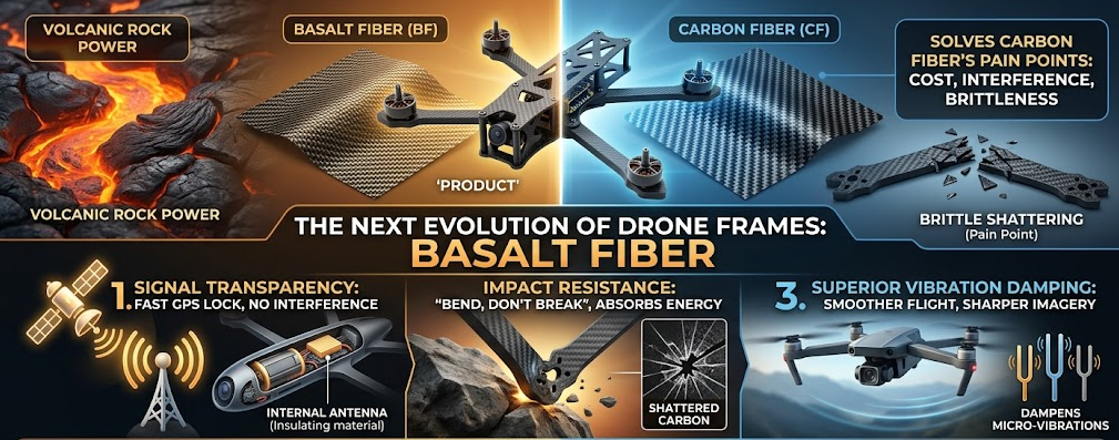 High-Performance 200gsm Twill Basalt Fiber: The Future of Drone Frame Composites