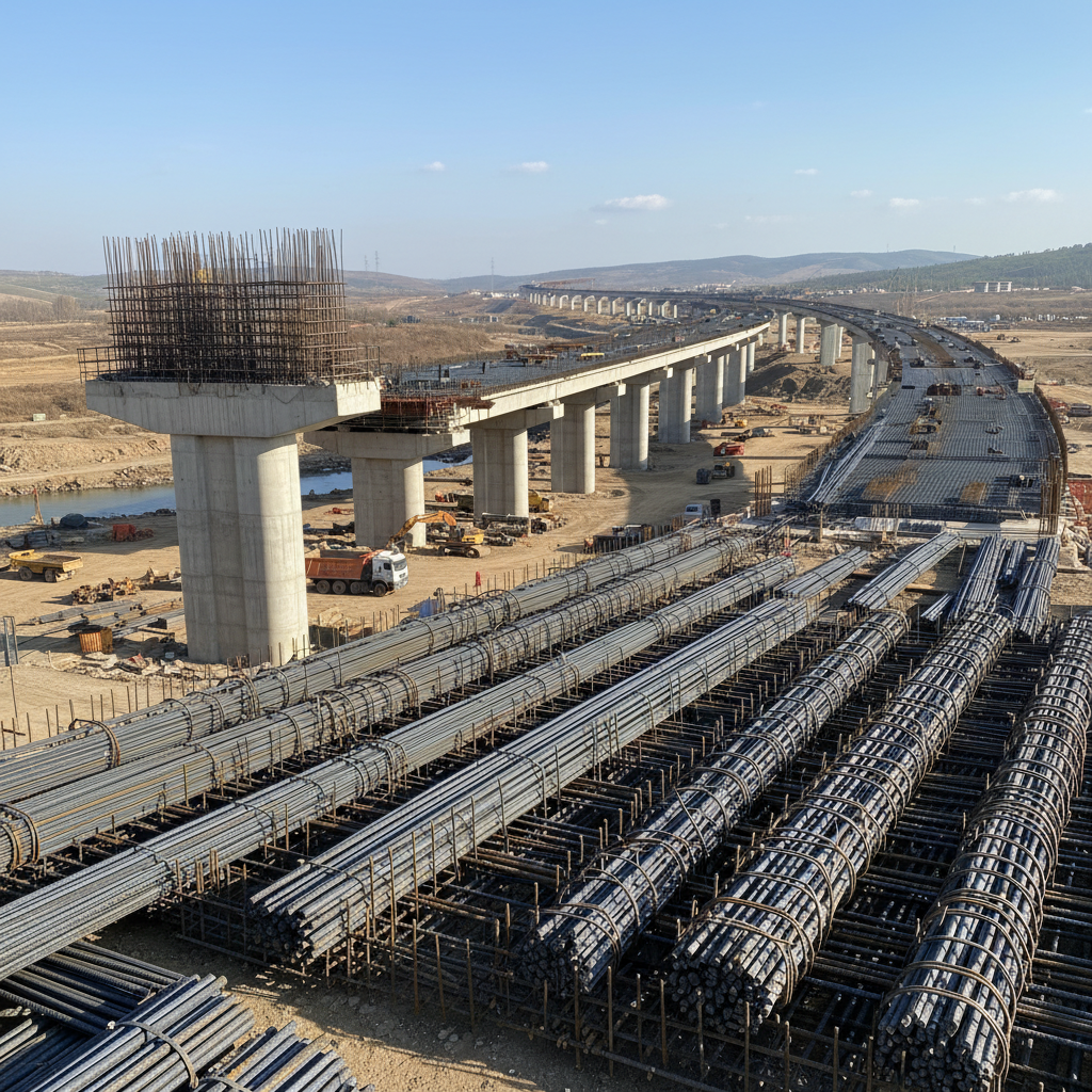 Rebar For Construction For Roads & Bridges