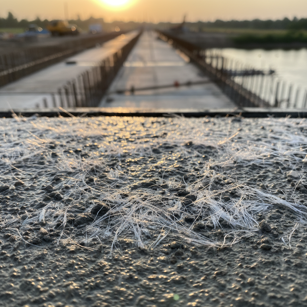 Fiberglass Fibers For Concrete For Roads & Bridges