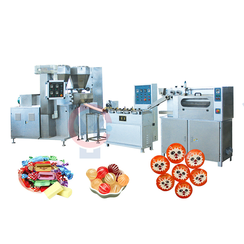 Hard candy rolling and cutting forming machine candy making