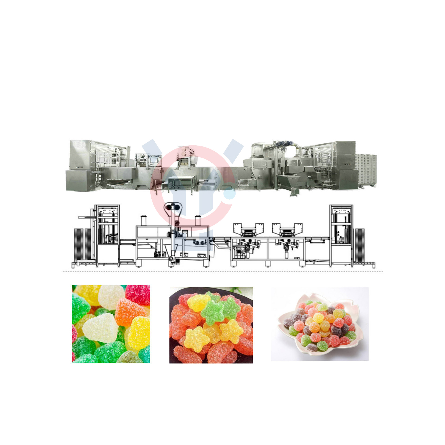 Automatic starch mold candy production line