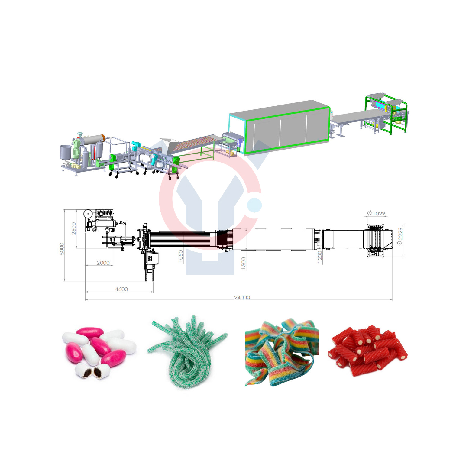 Yucho Automatic Liquorice Candy Production Line