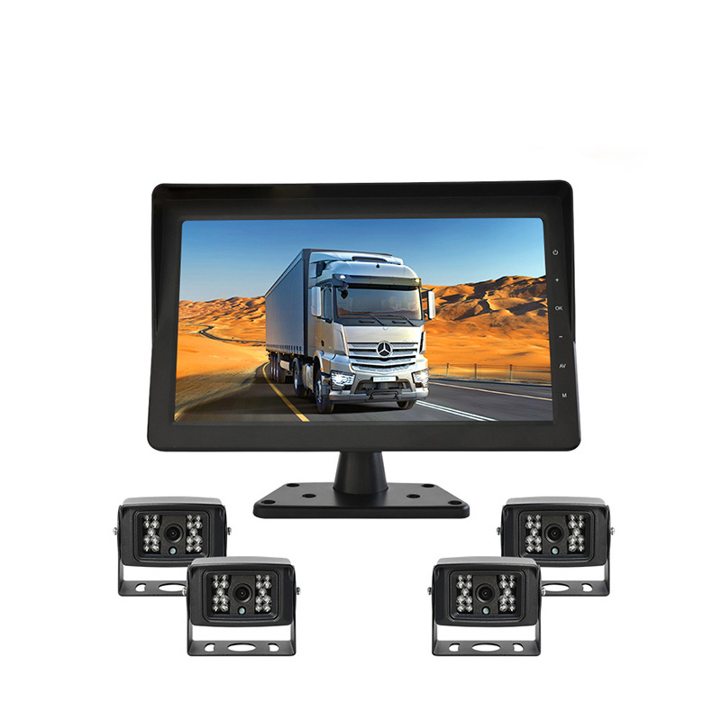 K1014 10,1'' Zoll 4CH Quad-Monitor-Set AHD-Weitwinkelkamera