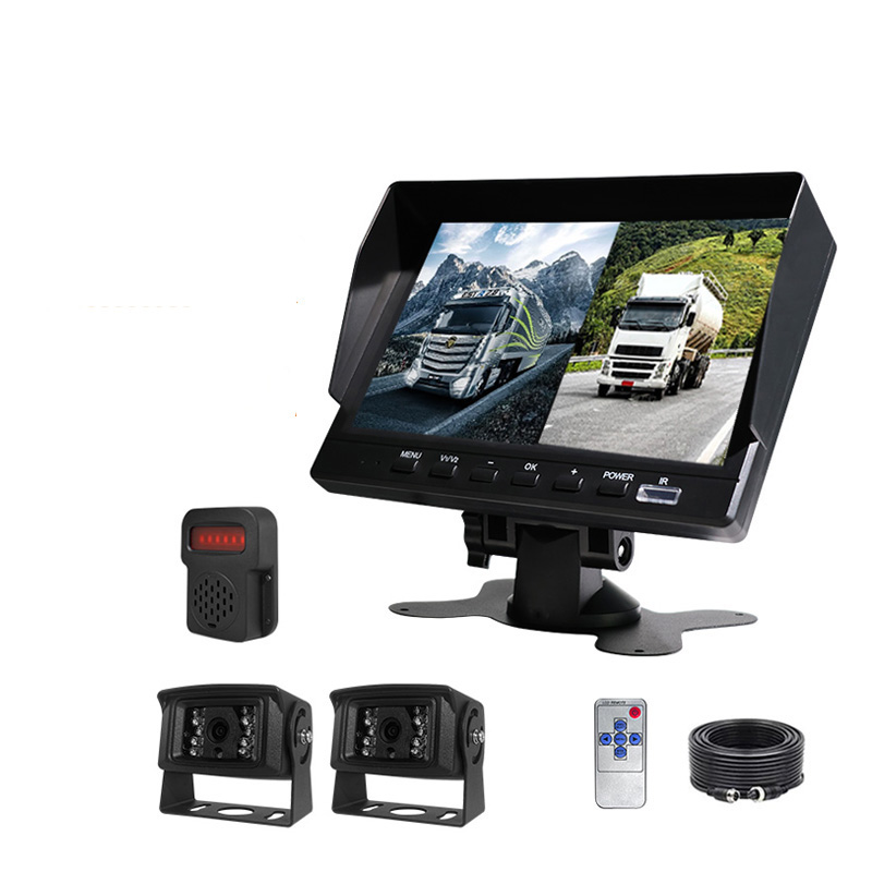 K702BSD 7Inch 2CH Split Monitor Set with BSD with Remote Control