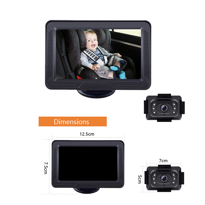 MB4306 4,3-Zoll-Babyphone im Auto mit Nachtsicht