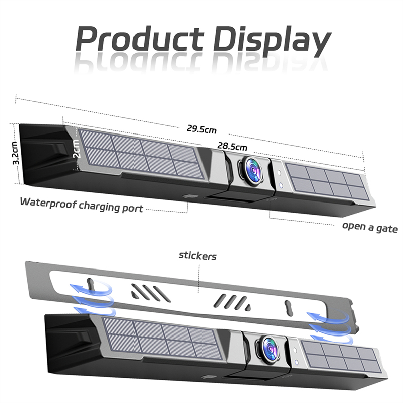 WA27  WIFI APP Solar Magnetic Licence Plate Camera