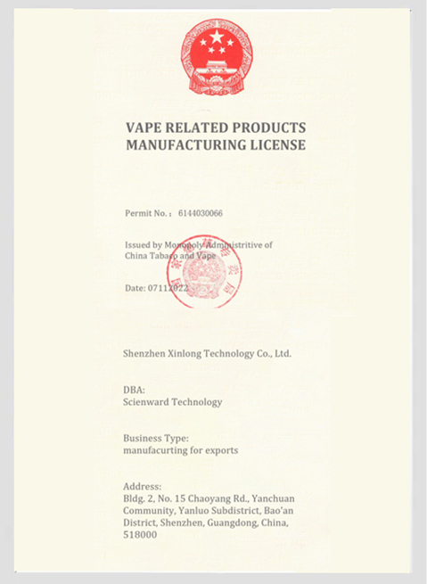 manufacturer permit