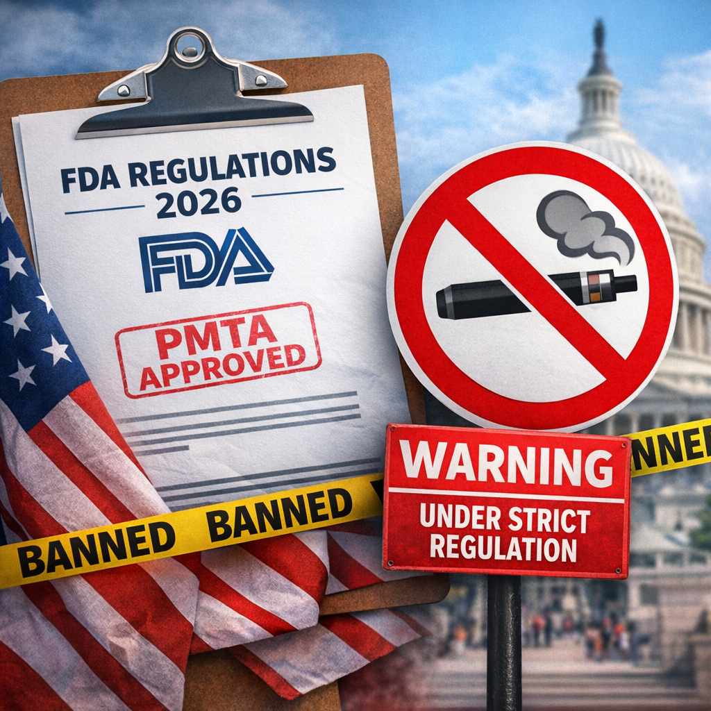 U.S. Vape Regulations 2026: FDA Rules, Disposable Vape Ban & PMTA Guide