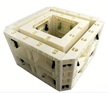 Light Weight Reusable Modular Adjustable Building Column Plastic Formwork for Concrete Construction
