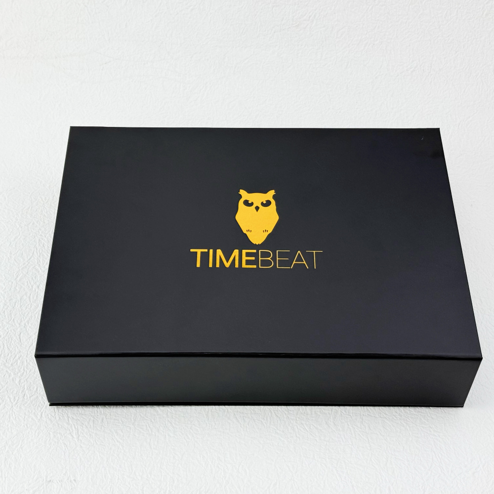 Save Shipping Custom Black Matte Gold Foil Logo Gift Packaging Box