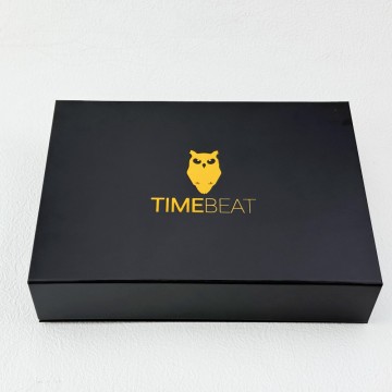 Save Shipping Custom Black Matte Gold Foil Logo Gift Packaging Box