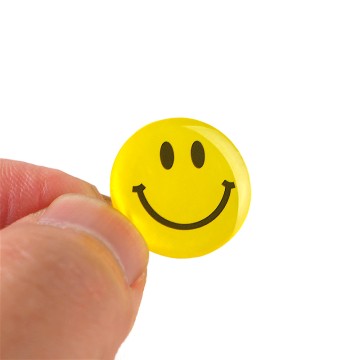 Custom Size 3D Dome Smile Face Emoji Epoxy Resin Sticker Labels