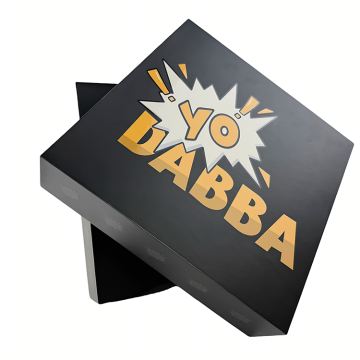 Custom UV Varnishing Logo Paper Cardboard Black Rigid luxury Lid Bottom Packaging Box
