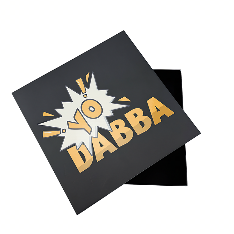 Aangepast UV-laklogo Papier Karton Zwart Stijf luxe Deksel Bodem Verpakking Doos-product