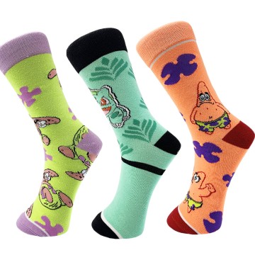Mens Funny Pattern Dress Socks Novelty Crazy Pop Design Socks Gifts for Men <br/>W001