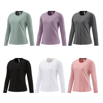 Women's Exercise Tops for Yoga Hiking Running Gym Moisture wicking Ladies Workout Clothes Women Active Shirts <br/>308