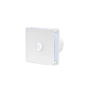 Extractor de baño con sensor de humedad, volumen de aire y bajo nivel de ruido.