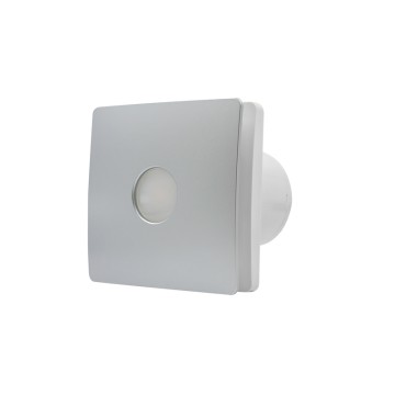 Extractor de aire para baño de 100 mm/4 pulgadas con humidistato, temporizador y lámpara LED GU10.