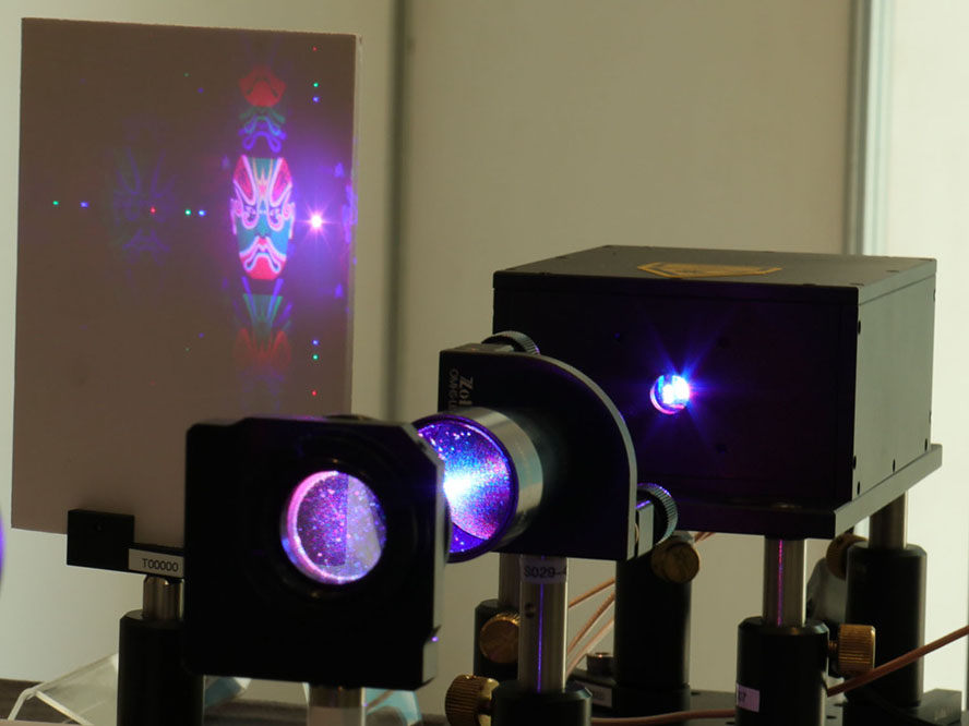 Color Holographic Projection System Based On Spatial Light Modulator